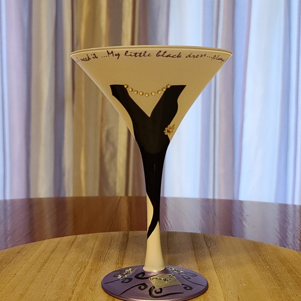 "Little Black Dress" Martini Glass by Lolita